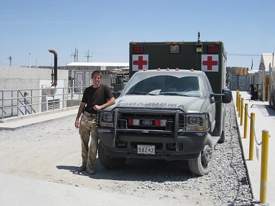 an ambulance in Kandahar